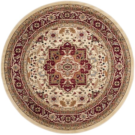 Safavieh Lyndhurst Round Area Rug, Ivory and Red - 10 x 10 ft. LNH330A-10R